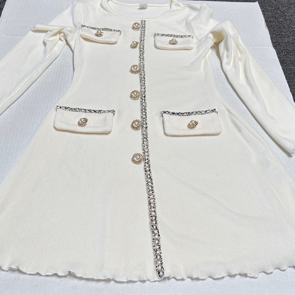 SHEIN Cream Ribbed Knit Top - Picture 4 of 11